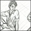 10/2004; The Marauders: James, Sirius and Remus sketch